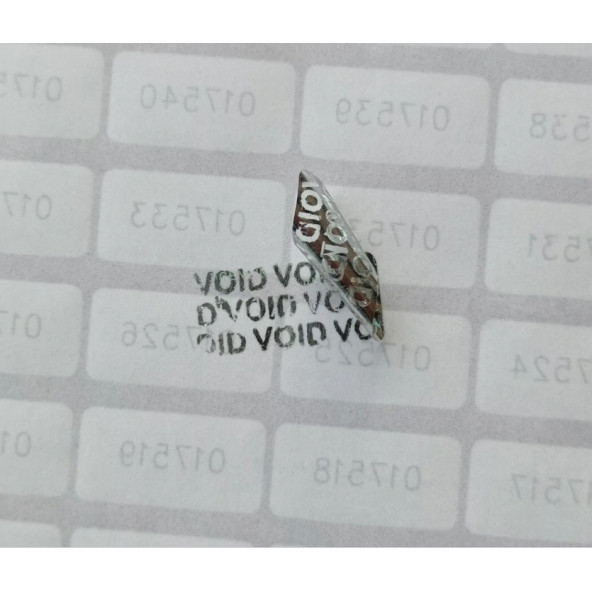 980 adet 1x2cm Hologramlı Garanti Etiketi Seri Numaralı - 4