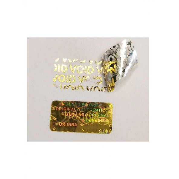 98 adet 1x2cm  Altın Hologramlı Garanti Etiketi Seri Numaralı