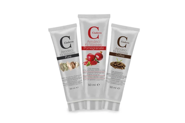 Claderm 50ml 3'lü (Pure-Pomegranate-Coffee) Avantaj Paketi