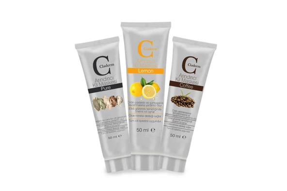 Claderm 50ml 3'lü (Pure-Lemon-Coffee) Avantaj Paketi