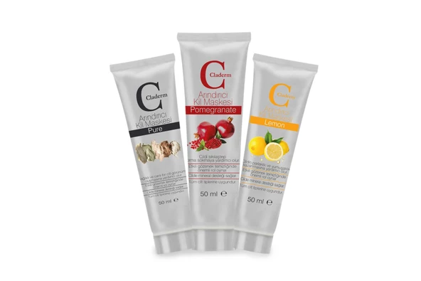 Claderm 50ml 3'lü (Pure-Pomegranate-Lemon) Avantaj Paketi