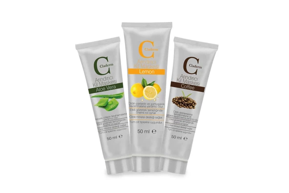 Claderm 50ml 3'lü (Aloe Vera-Lemon-Coffee) Avantaj Paketi