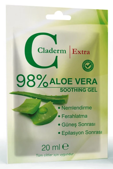 Claderm Aloe Vera Soothing Gel 20ml.