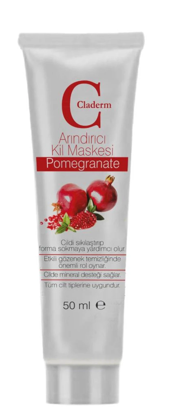 Claderm 50 ml Kil Maskesi – Pomegranate