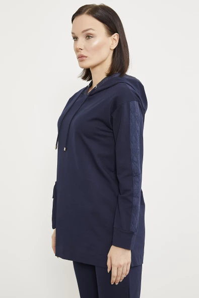 Rahat Kalıp Büyük Cepli Eşofman Takım - Lacivert - Resim 5