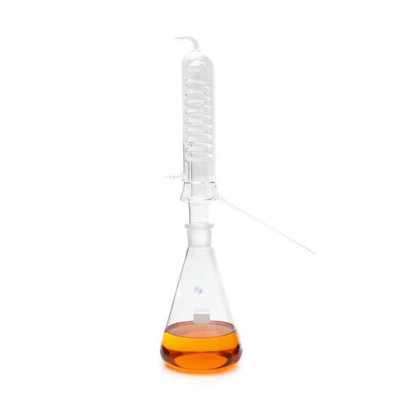 Damıtma Seti Aparatı - 1000ml - Cam Destilasyon Düzeneği Aparatı