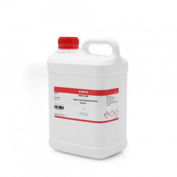 Sülfürik Asit 5 Litre Teknik Kalite - (Saflık: %95-97) - (CAS No : 7664-93-9)