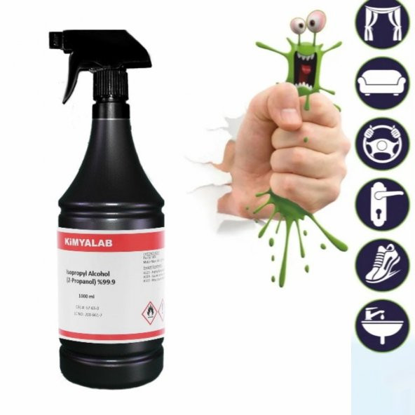 İzopropil Alkol 99,9 İPA 1 Litre - Sprey Şişe