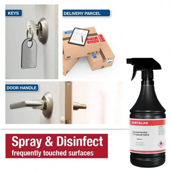 İzopropil Alkol 99,9 İPA 1 Litre - Sprey Şişe - Resim 2