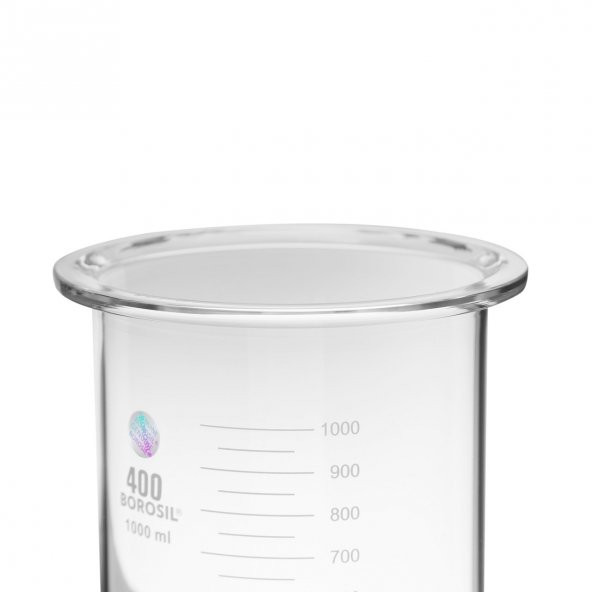 Cam Beher 1000ml - Dissolüsyon Cihazı Kabı -  100 Borosilikat -  Yüksek Isıya Dayanıklı - 2