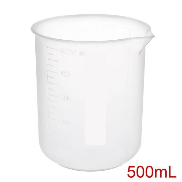 Plastik Beher 500ml - 50 Adet Toptan - Kabartma Ölçülü Kırılmaya Dayanıklı - Resim 2
