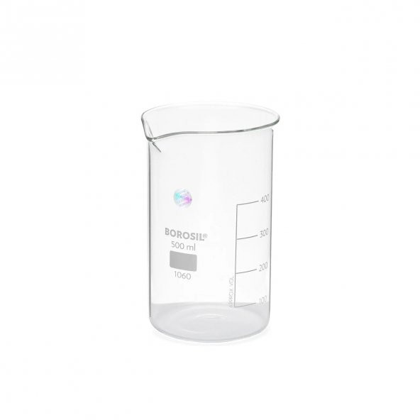 Cam Beher 500 ml - Uzun Form Isıya ve Kimyasala Dayanıklı Beaker - 2