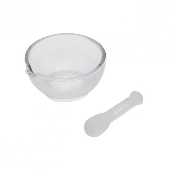 Cam Havan Tokmaklı 120 mm - Havan ve Eli - 1 Set Paket -  Isı ve Kimyasala Dayanıklı - 2