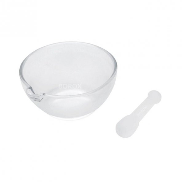 Cam Havan Tokmaklı 180 mm - Havan ve Eli - 1 Set Paket - Isı ve Kimyasala Dayanıklı - 2