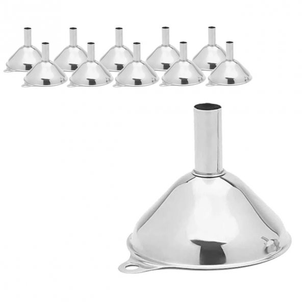 Paslanmaz Çelik Huni 55mm 10 Adetlik Set Sağlam ve Dayanıklı ürün görseli