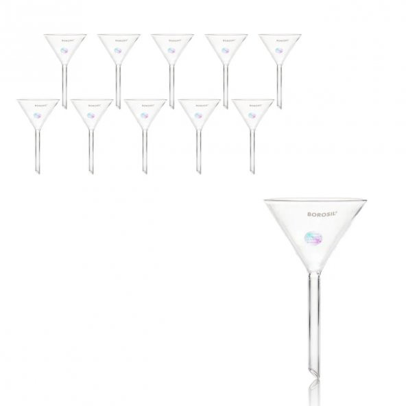 Cam Huni 75mm 10 Adetlik Set - Kısa Saplı - Yüksek Kalite - 100 Borosilikat Cam ürün görseli