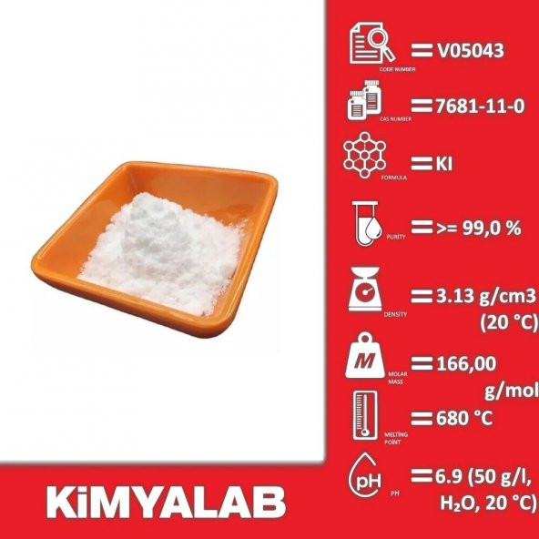 Potasyum İyodür Boncuk 50 g - Granül - CAS No : 7681-11-0 - 2