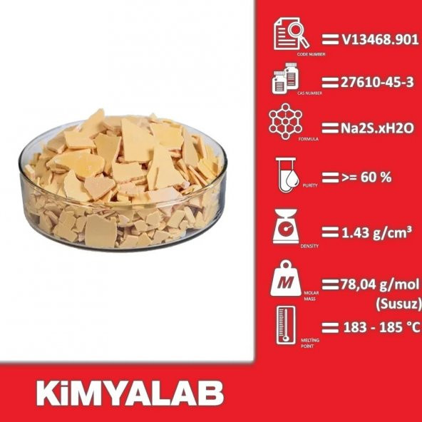 Sodyum Sülfür 1 Kg - Payet - Zırnık -  CAS No : 27610-45-3 - 2