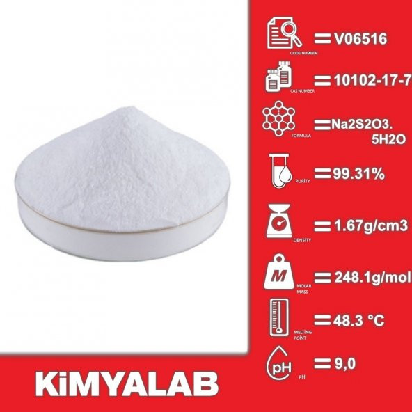 Sodyum Tiyosülfat 1 Kg/HDPE Şişe -  CAS No : 10102-17-7 - 2