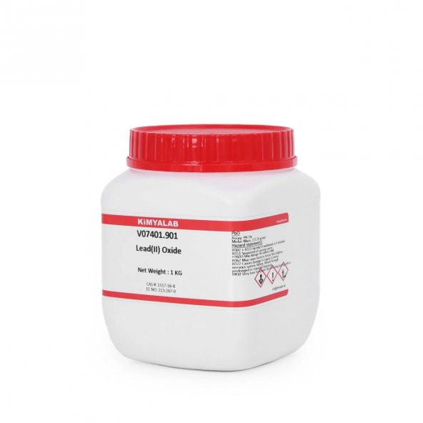 Kurşun Oksit 1 Kg - 1 kg/HDPE Şişe - Cas No: 1317-36-8