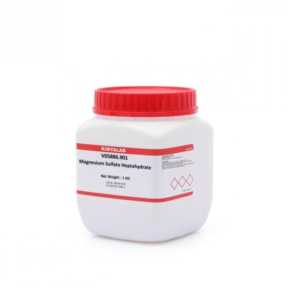 Magnezyum Sülfat 1 Kg - CAS No : 10034-99-8 -  1 kg/HDPE Şişe - 1