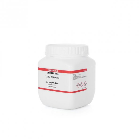 Çinko Klorür 1 Kg - CAS No : 7646-85-7 - Saflık: 98 - 1 kg/HDPE Şişe - 1