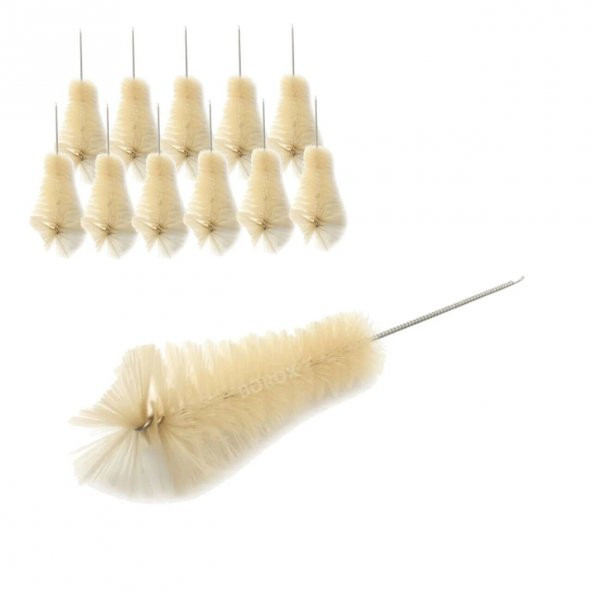 Laboratuvar Erlen Yıkama Fırçası 23 Cm Küçük Boy - 11 Adetlik Set