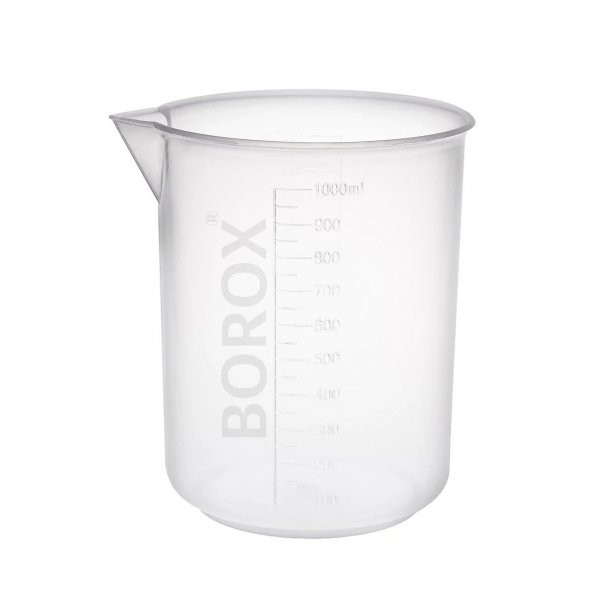 Plastik Beher 1000ml - Kabartma Dereceli Ölçülü-  Kırılmaya Dayanıklı Kalın Duvarlı -  Sıfır Ürün - 1