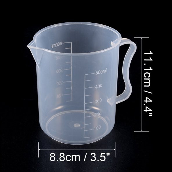 Kulplu Plastik Beher 500 mL - Sıfır Ürün - 2