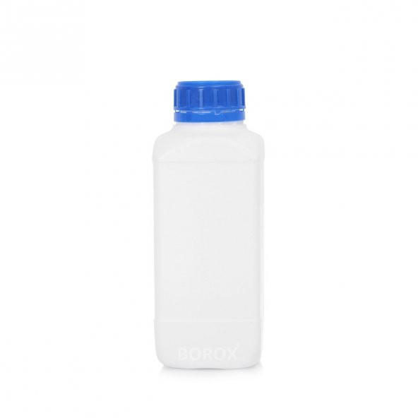 Plastik Kare Şişe 1000 ml - Mavi Kapaklı - 5 Adetlik Set - Resim 2