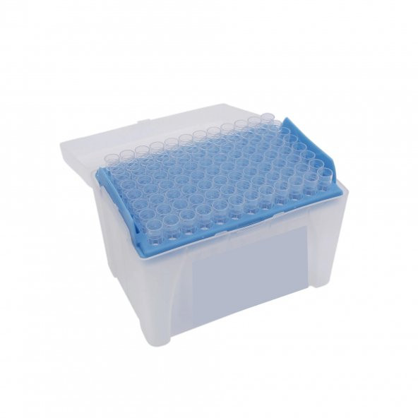 Filtreli Steril Pipet Ucu 1000 Mikrolitre - 96 Adet - Şeffaf Kutulu