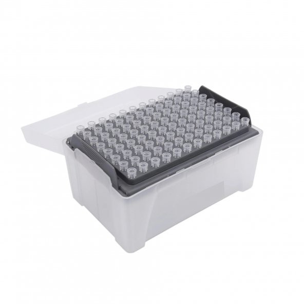 Filtreli Steril Pipet Ucu 10 Mikrolitre  - 96 Adet - Şeffaf Kutulu - 1