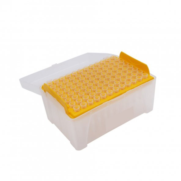 Filtreli Steril Pipet Ucu 100 ul - 96 Adetlik Paket - Şeffaf Kutulu - 2