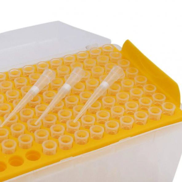 Filtreli Steril Pipet Ucu 100 ul - 96 Adetlik Paket - Şeffaf Kutulu - 3
