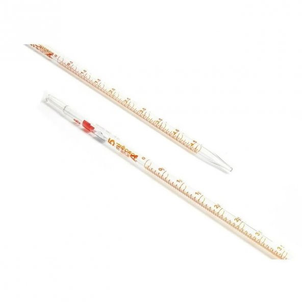 Serolojik Pipet 5 mL - %100 Borosilikat  (Dayanıklı) Cam - Taksimat:0.10ml - 1 Adetlik Paket