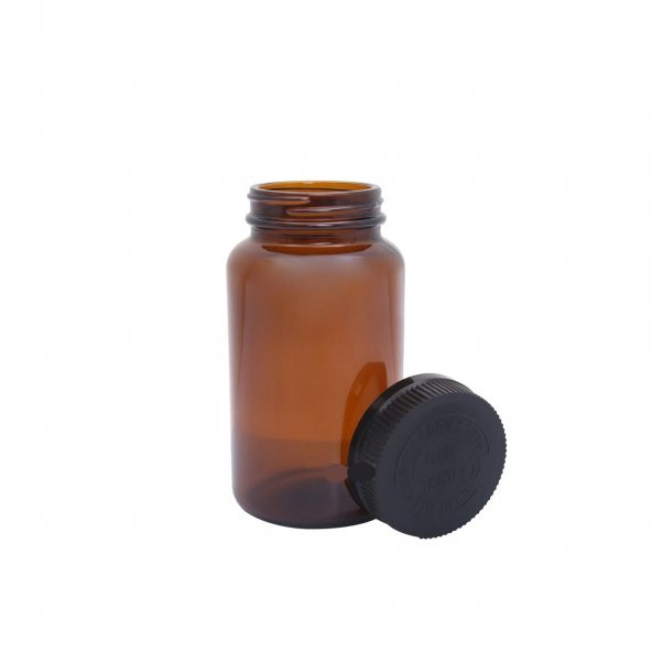 2 Adet Amber Cam Şişe 300 ml - Bastır Aç Kapaklı - 3