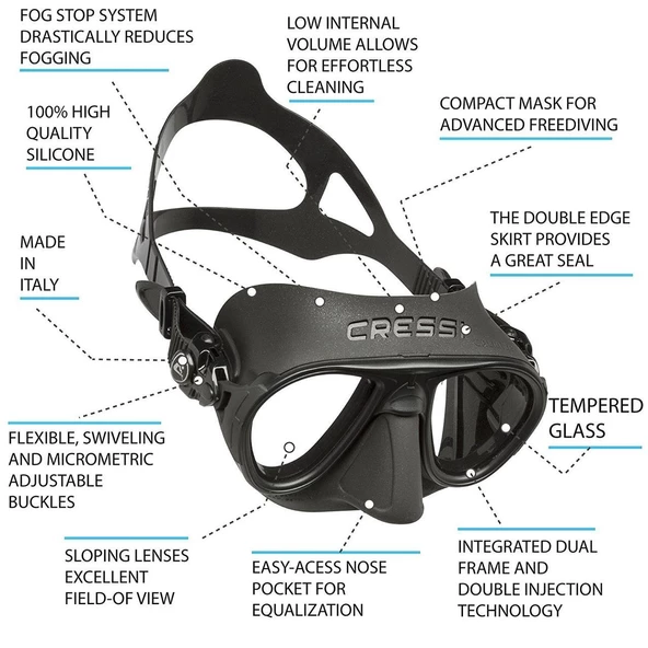 Cressi Calibro Dalış Maskesi  CLEAR - 5