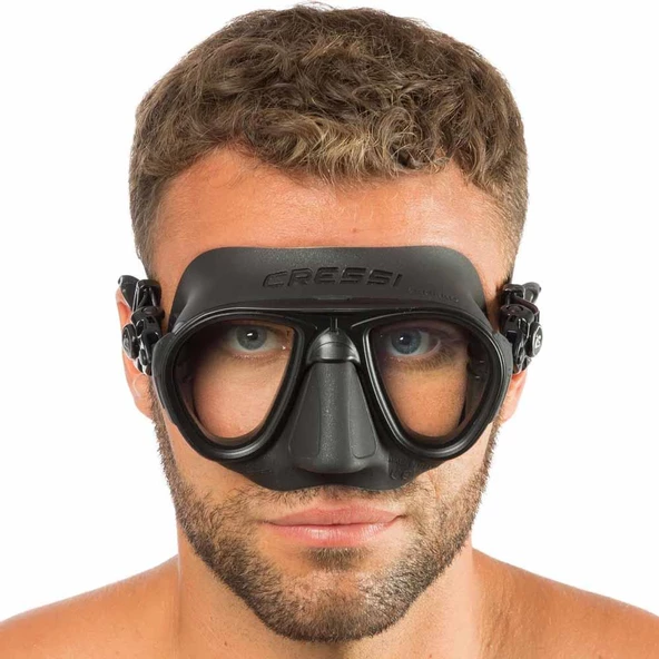 Cressi Calibro Dalış Maskesi  BLACK-BLACK - 4