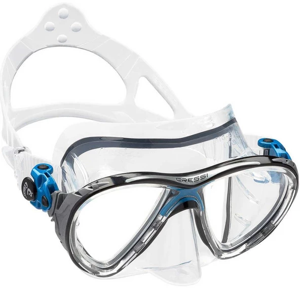 Cressi Big Eyes Evolution Dalış Maskesi  CLEAR-BLUE-BLACK - 1