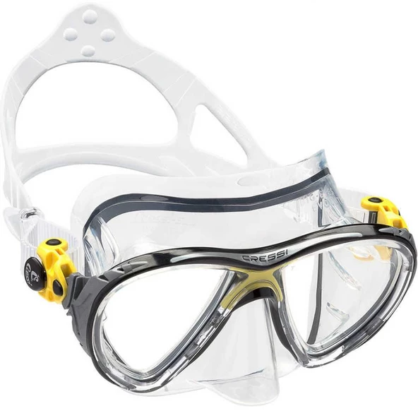 Cressi Big Eyes Evolution Dalış Maskesi  CLEAR-YELLOW-BLACK