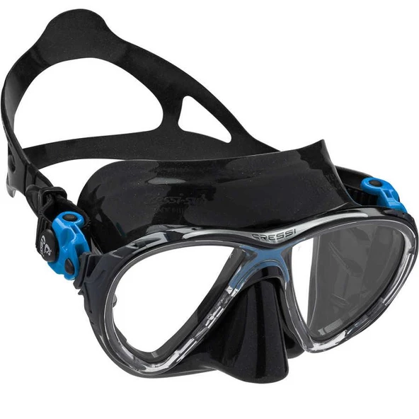 Cressi Big Eyes Evolution Dalış Maskesi  BLACK-BLUE