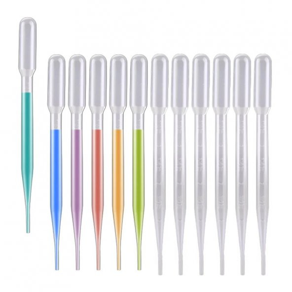 Pastör Pipeti - Plastik Damlalık (0.5 - 3.0 mL) - 100 Adetlik Set - Non Steril