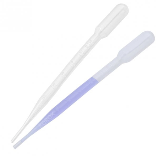 Pastör Pipeti - Plastik Damlalık (0.5 - 3.0 mL) - 100 Adetlik Set - Non Steril - 2
