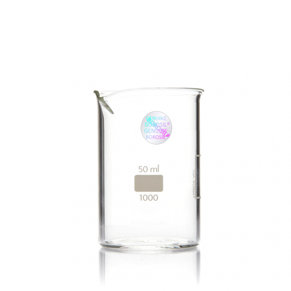 50 mL Cam Beher - Yüksek Isıya ve Kimyasala Dayanıklı - Resim 3