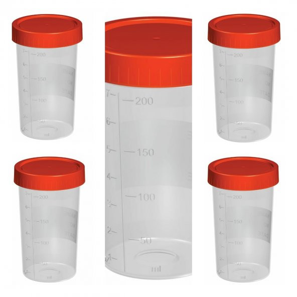 Numune Kabı 200mL - Aseptik Steril Beher 200mL - 5 Adetlik Set - 2