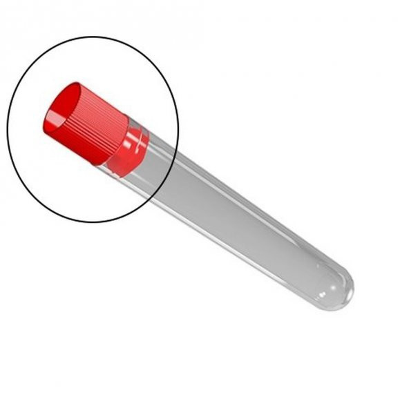 Deney Tüpü Kapağı Kırmızı - 16mm Tüp İçin Kanatlı - 50 Adetlik Set - 2