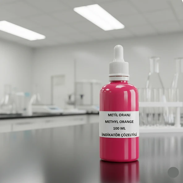 Metil Oranj 100 mL İndikatör Çözeltisi / Methyl Orange / Yüksek Kaliteli / Zurih Lab - Resim 2