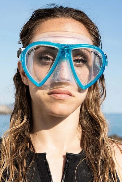 Cressi Ocean Dalış Maskesi  CLEAR-FRAME AQUAMARINE - 4