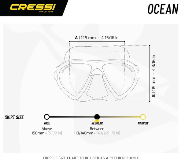 Cressi Ocean Dalış Maskesi  CLEAR-FRAME BLACK - 7