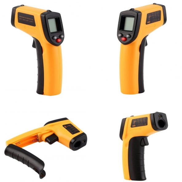Dijital Kızılötesi IR Termometre -50-400°C - LCD Ekran - Hızlı ve Hassas Ölçüm - Kolay Kullanım - 2